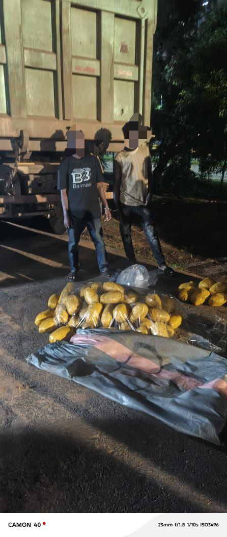 Two Arrested as Police Intercept Truck Loaded with Suspected Indian Hemp at Afienya