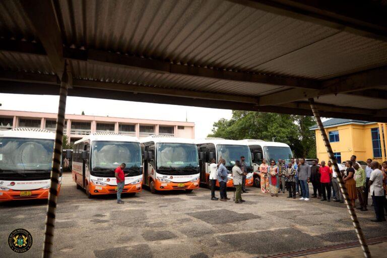 Eastern Regional Minister Hands Over Five Metro Mass Buses to Boost Public Transport in Koforidua